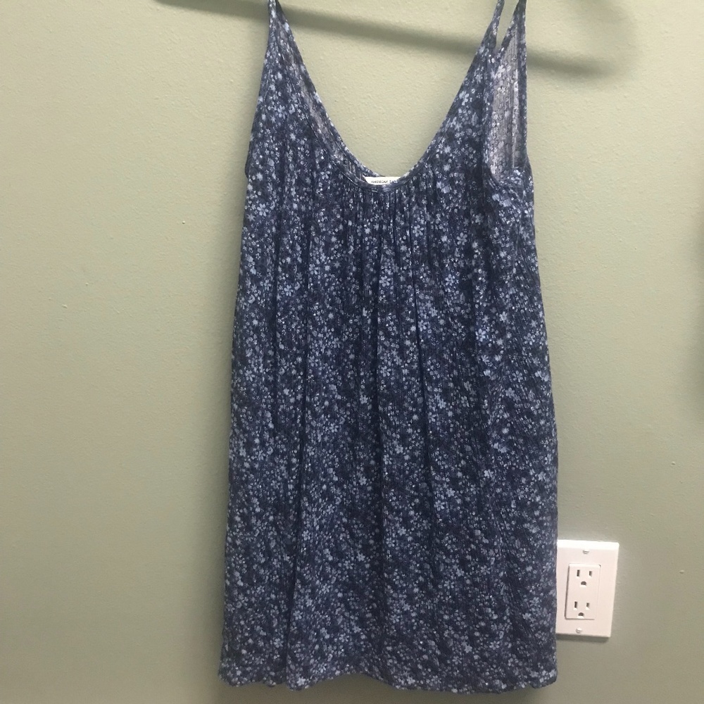 American Eagle Blue Floral Dress